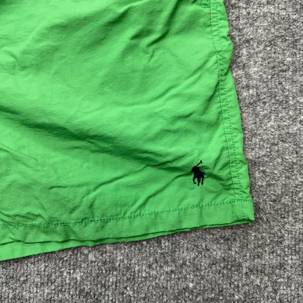 Polo Ralph Lauren Mens XL Green Swim Trunks Mesh Lined Pony Logo Shorts